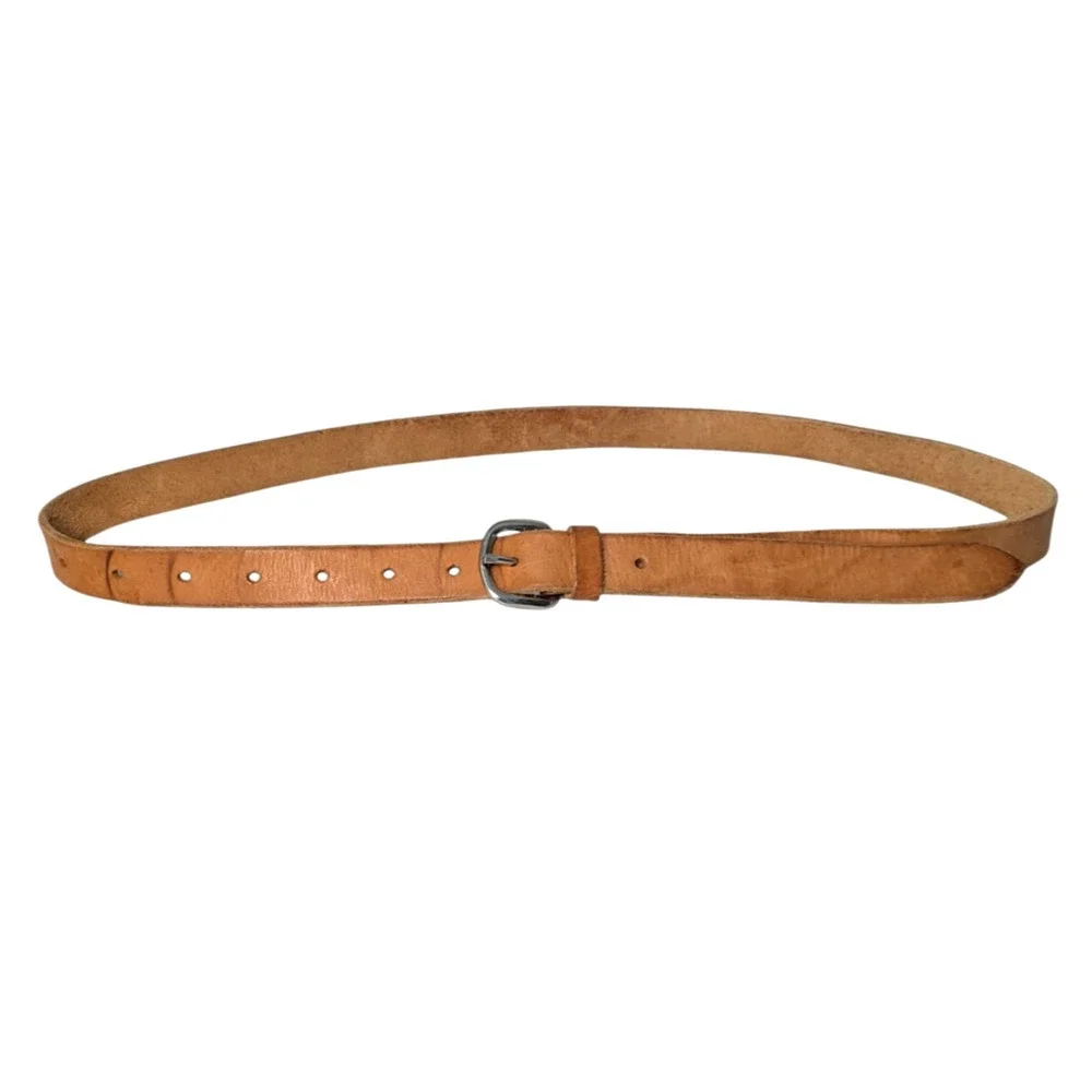Skip Jochim Beige Tan Brown Handmade Leather Belt Evansville Indiana Bespoke